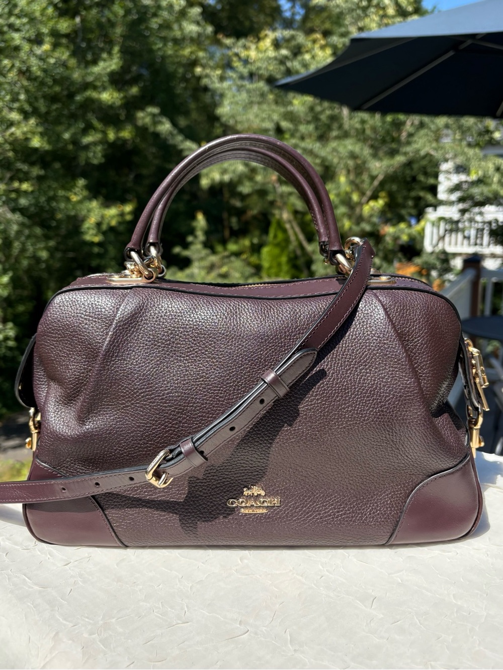 COACH Lane Satchel In Oxblood 69621